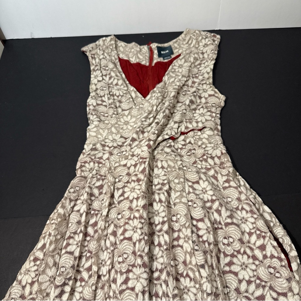 Maeve Red and Cream Floral Dress